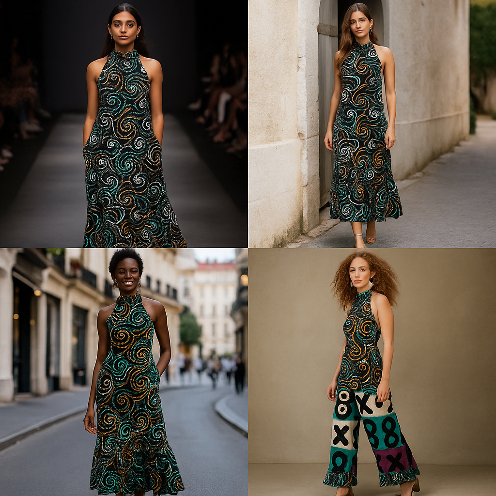 Halter-Neck Ankara Maxi Dress