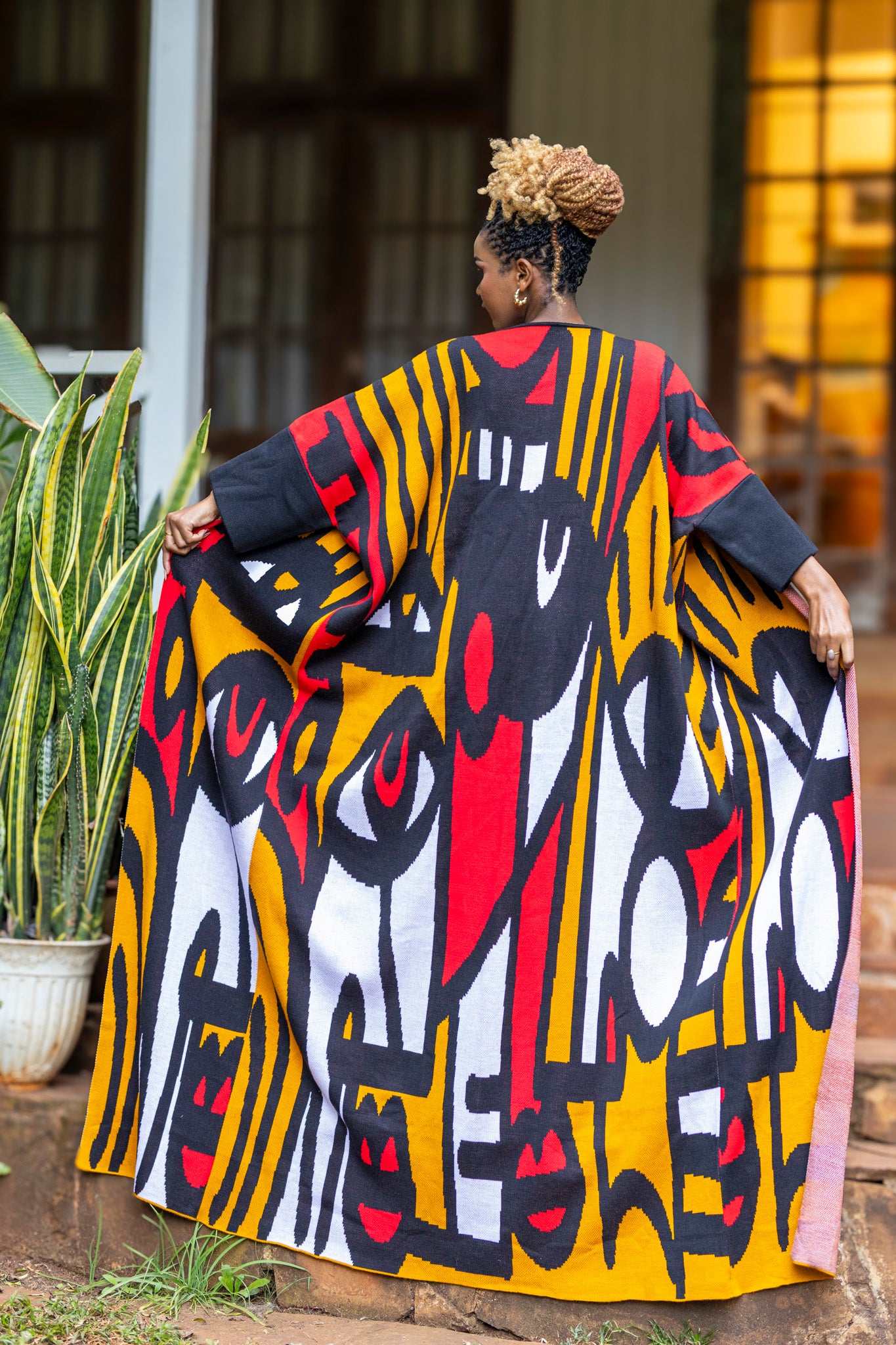 Maple Print Kimono