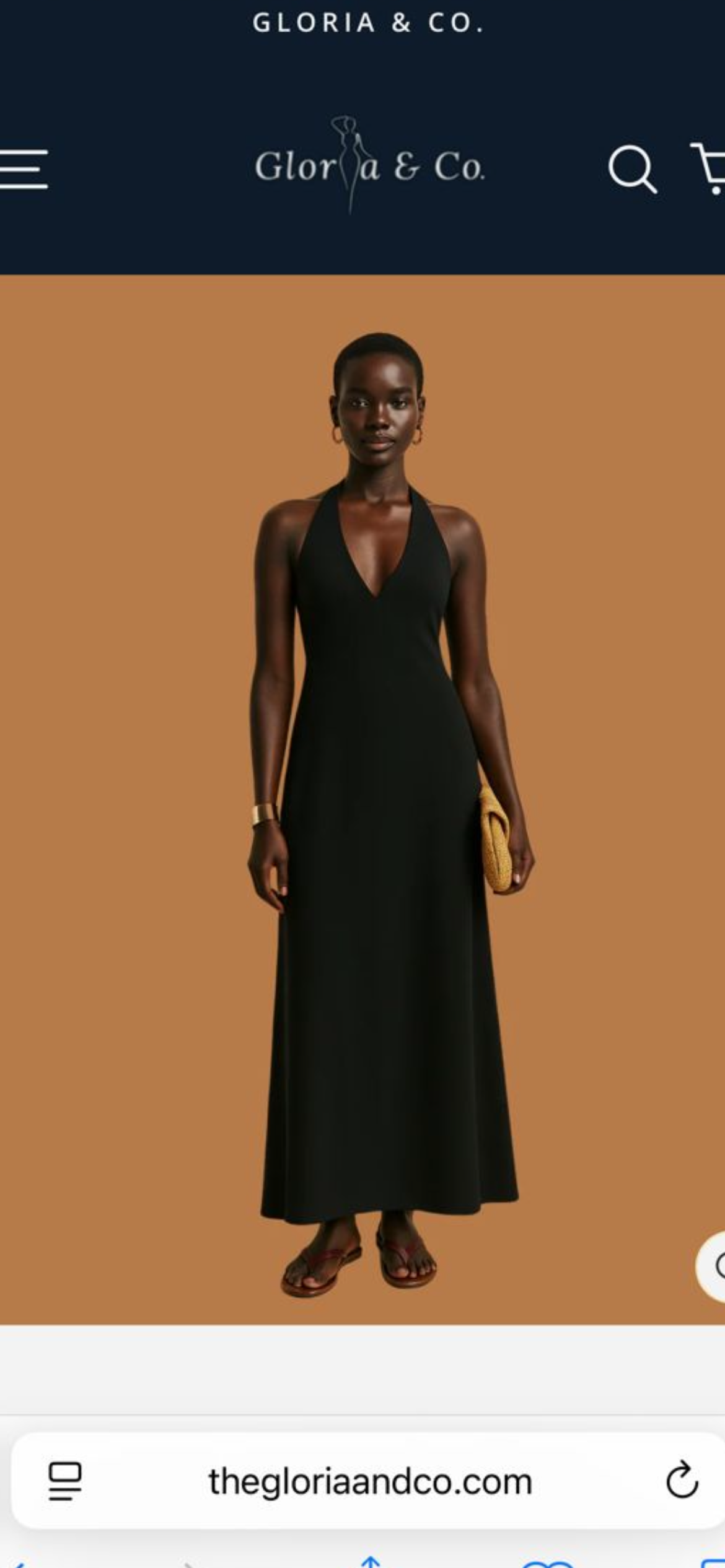 Sable halter neck dress
