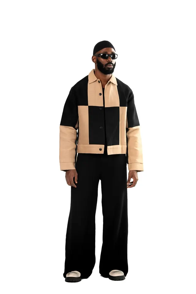 Sandstone check jacket